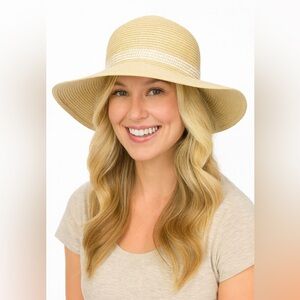 Sun Day • NWT Chic Beige Wide-Brim Hat for Women
